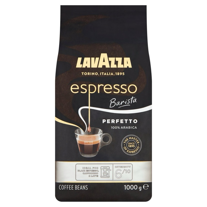 🌟即期商品🌟義大利 LAVAZZA perfetto espresso 黑牌 咖啡大師 濃縮 咖啡豆 1kg