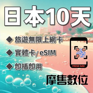 10天 日本網絡卡 Docomo 4G 網絡卡 日本sim卡 日本網路卡 日本吃到飽網絡卡 日本 上網絡卡 eSIM網絡卡日本網絡卡