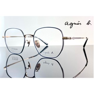 ☆高雄眼鏡站☆全新正品 agnes b. AB70180X c02 金色滾藍色框面款
