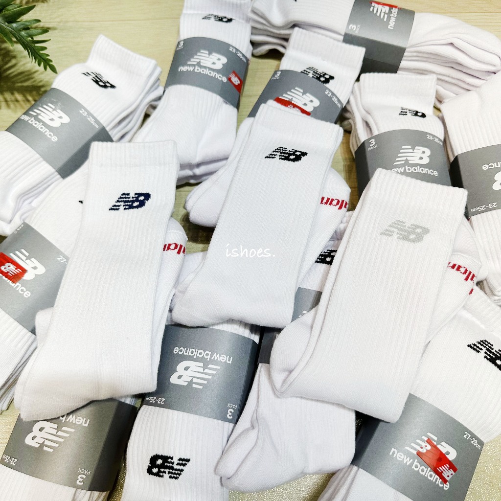 【日本購入】iShoes正品 New Balance 襪子 中筒 長襪 日本 運動襪 三雙入 三色 LAS55638WT