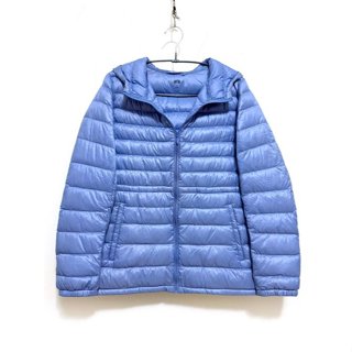 UNIQLO 專櫃 天空藍 連帽 輕羽絨 外套