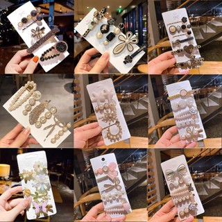 （臺灣現貨）新款女士髮夾女髮飾套裝東大門可愛羽毛高階感髮飾女劉海夾邊夾