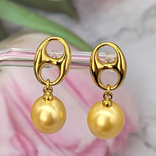 🎀小小飾品🎀特選天然海水珍珠耳環耳釦明星同款福氣滿滿S925純銀正金南洋金珍珠耳環近完美無瑕珠光細膩極亮