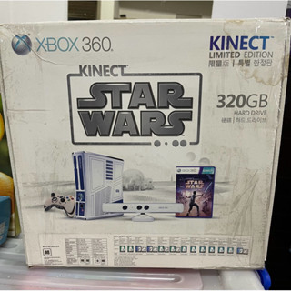 二手-XBOX360 硬碟320GB KINECT限量版 體感主機同捆組 附遊戲片x4（有盒裝的）