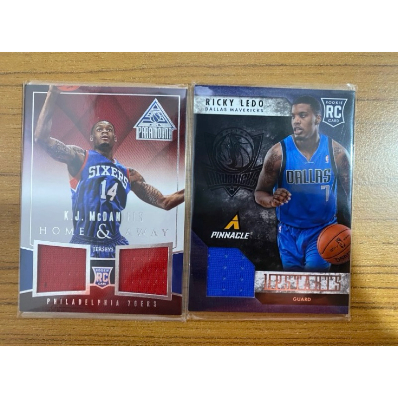 BCL來台洋將 跳跳人-K.J. McDaniels & Ricky Ledo 新人年RC實戰球衣卡