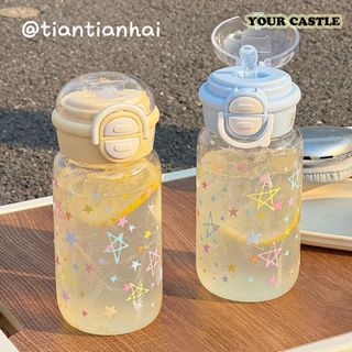 Your Castle 可愛卡通 水壺 吸管水壺 水瓶 塑膠水壺 隨手杯 運動水壺 隨行杯 吸管杯