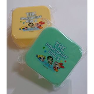 飛天小女警 保鮮盒 (小) 小女警 周邊 花花 泡泡 毛毛 方形微波保鮮盒 9X9X4.5 cm