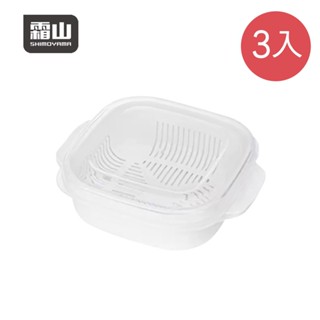 【日本霜山】微波蒸煮冷凍米飯保鮮盒-400ml-3入