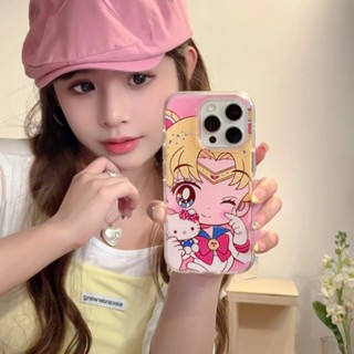 卡通 粉底拿Kitty公仔美少女 全包防摔保護套 iPhone 16 Pro Max 15 14 13 手機殼