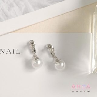 AHUA阿華有事嗎 大珍珠垂式耳夾 A0875 正韓 Ins風 時尚 氣質 百搭 耳夾 無耳洞 基本款