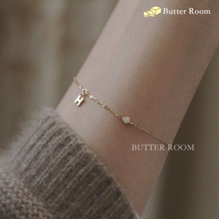 Butter Room S925純銀手鍊 字母H （金/銀） 臺灣出貨免運 小鑽手鍊 鋯石 極簡 日系 閃鑽 高階感