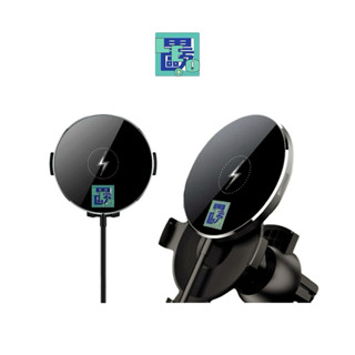 【LEO裡歐】15W車載無線充電器 車用磁吸充電架 車用充電架 磁吸充電 車用充電盤 無線充電 磁吸 汽車充電