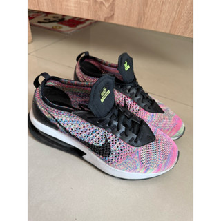 二手鞋/Nike W Air Max Flyknit Racer 女鞋耐奇粉色 編織 彩虹 氣墊 慢跑鞋 運動鞋鞋子