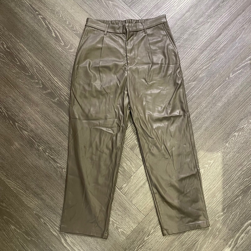 WYM LIDNM Fake Leather Pants 人造皮長褲 錐形褲