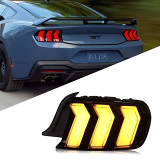 ❥適用於15-21福特野馬尾燈總成Mustang改裝RGB行車燈LED流水轉向燈