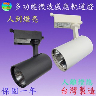 SK-MR-10V 10W多功能微波感應軌道燈(全電壓-臺灣製造)【滿2000元以上贈送一顆LED燈泡】