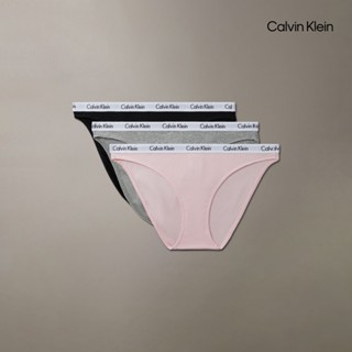 [Calvin Klein]Carousel 羅紋針織比基尼內褲 3 件套組 黑色
