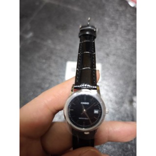 全新~CASIO 黑麵皮帶 LTP-V002L-1A