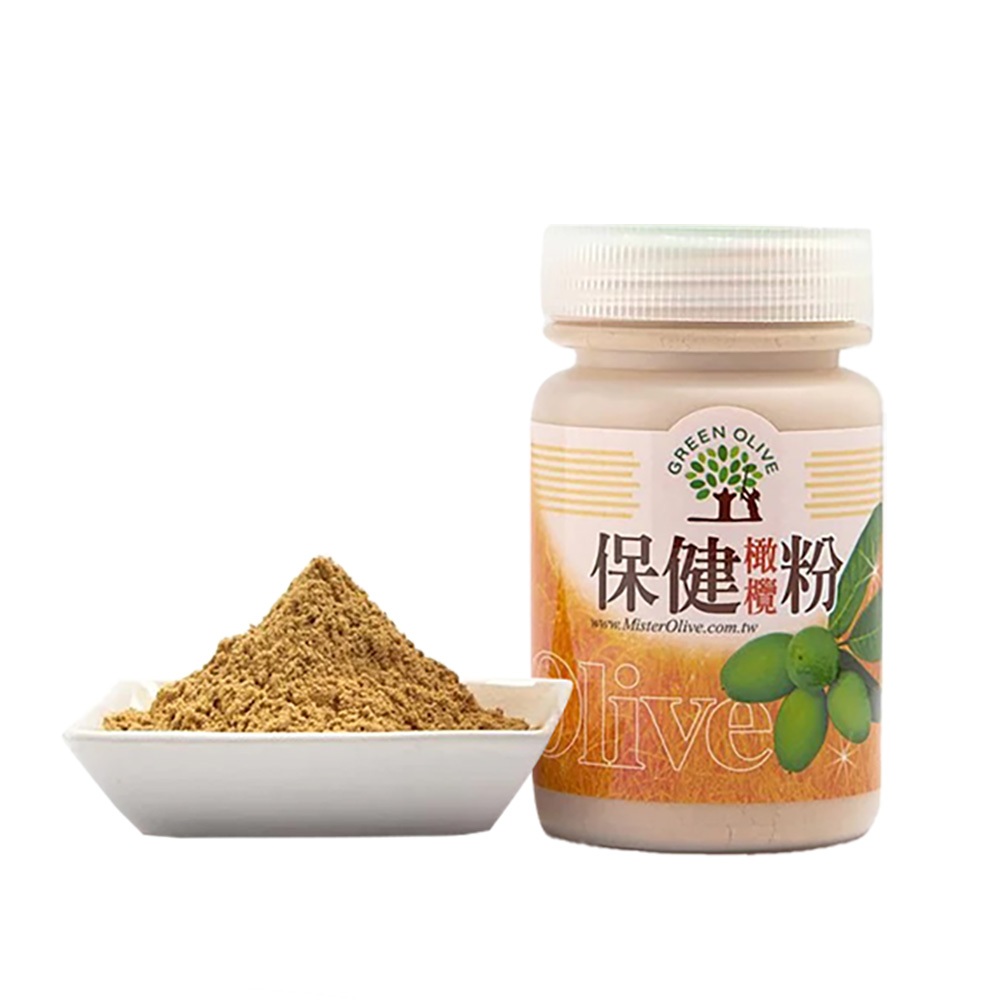 【橄欖先生】 Mr. Olive 保健橄欖粉100gX1瓶. 附湯匙. 新竹寶山. 台灣橄欖製作