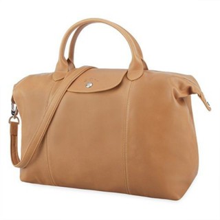 LONGCHAMP Le Pliage Cuir小羊皮短把折疊水餃包側揹包單肩包