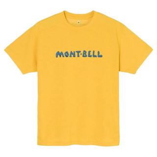 Mont-bell Wickron T Rock Logo 男 排汗短T 黃 1114720YL｜碧綠商行