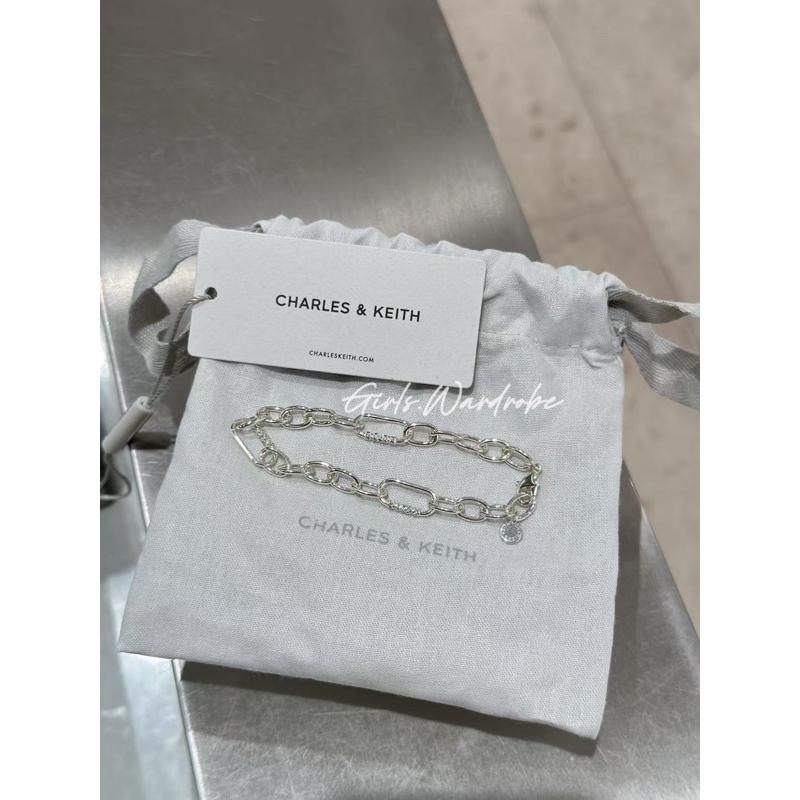 𝐆𝐢𝐫𝐥𝐬.𝐖𝐚𝐫𝐝𝐫𝐨𝐛𝐞｜小ck Reagan 施華洛世奇®水晶鍊條手鍊 正品代購CK5-12120393