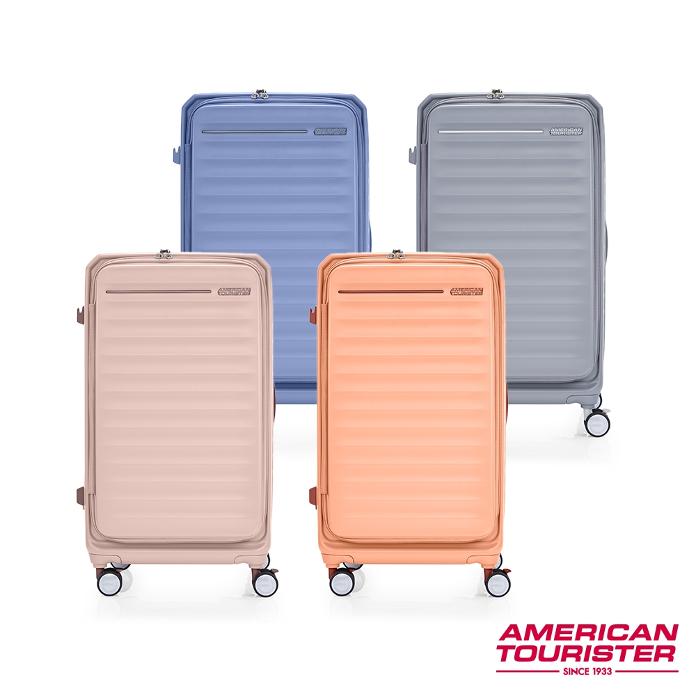 AT美國旅行者 AMERICAN TOURISTER 28吋前開式上掀式行李箱/胖胖箱 FRONTEC 可擴充避震煞車