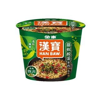 金車漢寶 藤椒酸菜牛肉風味麵111g x 1【家樂福】