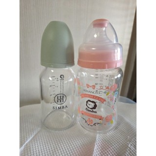 (二手)小獅王辛巴 蘊蜜質金玻璃標準防脹氣奶瓶120ml.180ml-新生專用