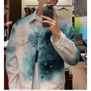 LV 渲染 白色 牛仔外套 48 各大網紅實穿 爆款 Louis Vuitton 外套 二手
