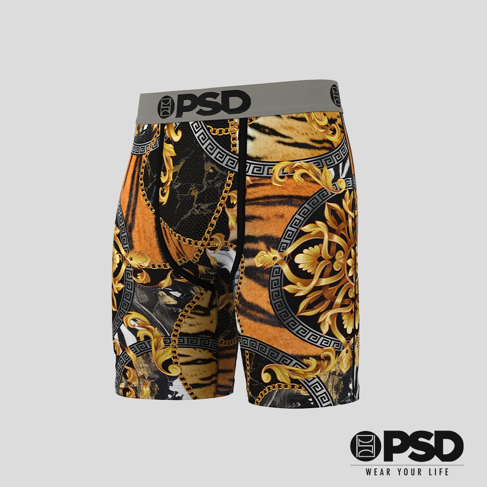 【PSD Underwear 官方旗艦店】ANIMAL- 平口四角褲-豹紋國-灰色