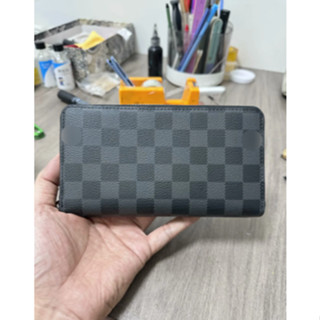 正港臺灣店牛皮黑格小單拉錢包帆布皮夾卡包零錢包尺寸19.5*10.5*2CM