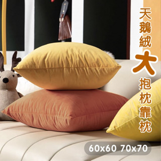【 研紡免運 】60x60/70x70天鵝絨素面大抱枕大靠枕｜共6色｜60x60cm 70x70cm