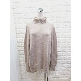 法式 fairy wang paris 氣質奶茶色粗針織喀什米爾 cashmere 羊絨毛衣 DG