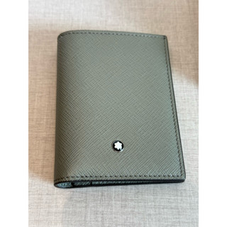 Montblanc 萬寶龍匠心系列迷你皮夾 中灰色 專櫃正品 附保證卡