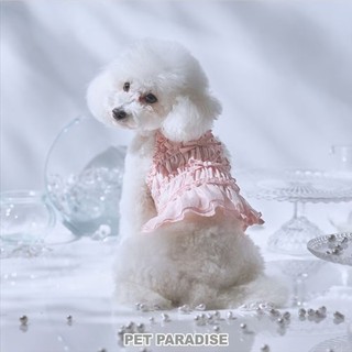 【PET PARADISE】皺皺細肩寵物短版洋裝 (DS/S)｜cherircouture 2025全新寵物洋裝高級面料