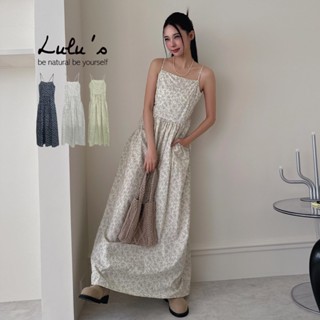 LULUS/現貨/小碎花細肩綁帶長洋裝３色【A02250018】春裝 連身洋裝 250423