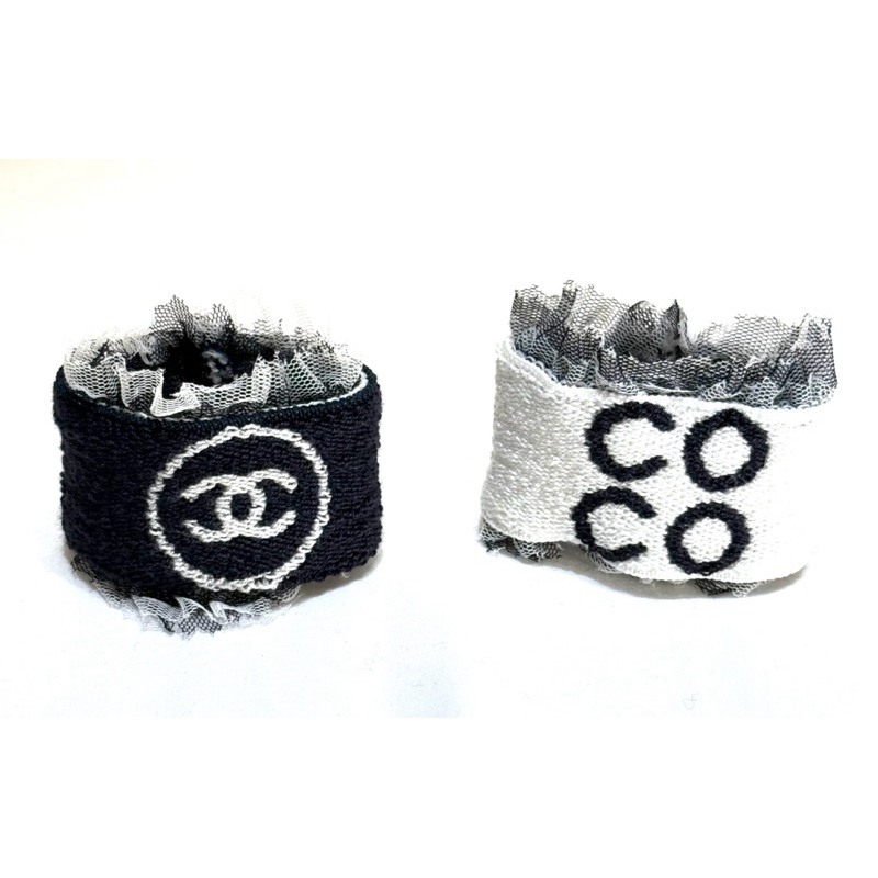 Chanel 香奈兒GD權志龍同款、運動護腕、運動髮帶、網球羽球、必備（正品、全新、成色好、狀況良好） 深藍、白、粉色