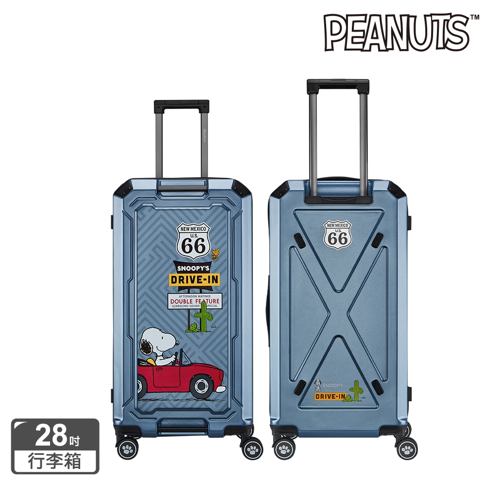 SNOOPY史努比 28吋66號公路胖胖行李箱/旅行箱/登機箱/胖胖箱(全球保固2年)
