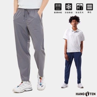 【Hang Ten】男裝-恆溫多功能-TAPERED FIT冰沙涼感3M吸濕快乾錐形長褲(多色選)