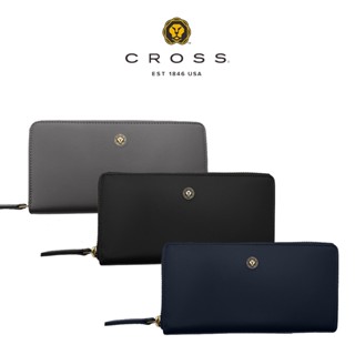 【CROSS】 頂級 小牛皮 雅典娜系列拉鍊長皮夾 全新 專櫃 展示品 限量1.5折 禮盒包裝附品牌提袋