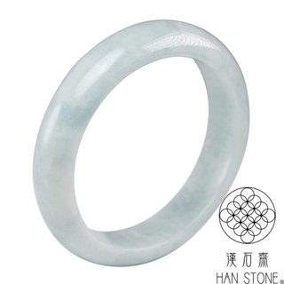【漢石齋】天然翡翠A貨 手鐲玉鐲 飄花種(手圍18.6/版寬14.7mm)