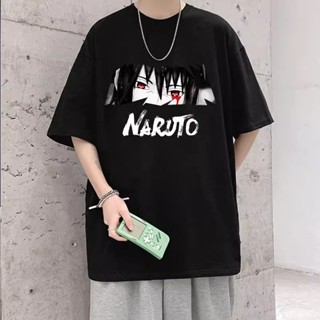 【高品質 當天出貨】佐助短袖t恤男女 260g重磅t恤美式復古純棉短t Oversize短袖上衣寬鬆印花t男生火影忍者