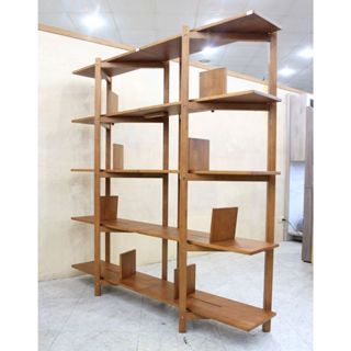 【歐風別館】哈佛柚木色全實木屏風櫃【書架~基隆至臺中免運費】【全館滿萬享24期0利率】