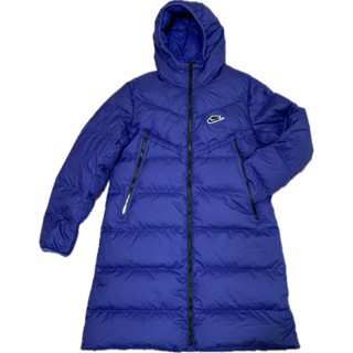 全新 Nike 男生 中長版 連帽羽絨外套 寶藍色 M號 保證正品 CU4409
