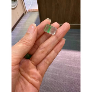 天然A貨 精品 老坑 玻璃種 飄綠 桶珠 戒指 起剛光