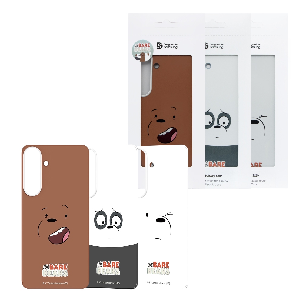 Samsung 三星原廠官方 S25+ We Bare Bears 主題式感應卡【原裝吊卡】GP-TOS936