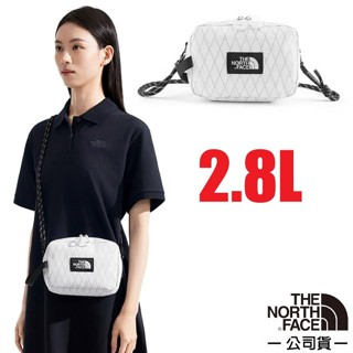 【美國 The North Face】日用休閒隨身側揹包 2.8L 斜揹包 單肩包 護照證件包袋/雪峰白 8DJR
