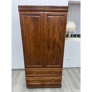 宏品全新二手傢俱館~臺中2手傢俱中古推薦 B542019*半實木單人衣櫃*原木傢俱 木沙發組椅 泡茶桌椅 柚木衣櫃 檜木