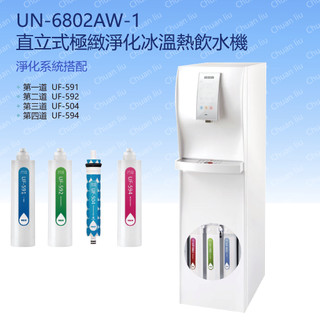 賀眾牌 UN-6802AW-1 賀眾 直立式極緻淨化冰溫熱飲水機 含安裝 附發票